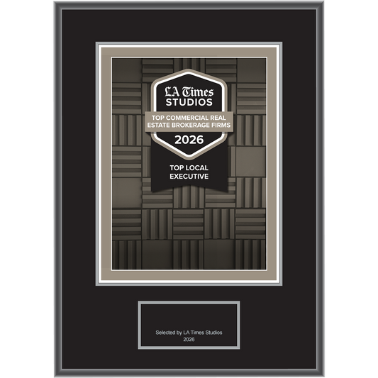 2026 Top Commercial Real Estate Brokerage Firms: Top Local Executive – Logo (Plaque included)