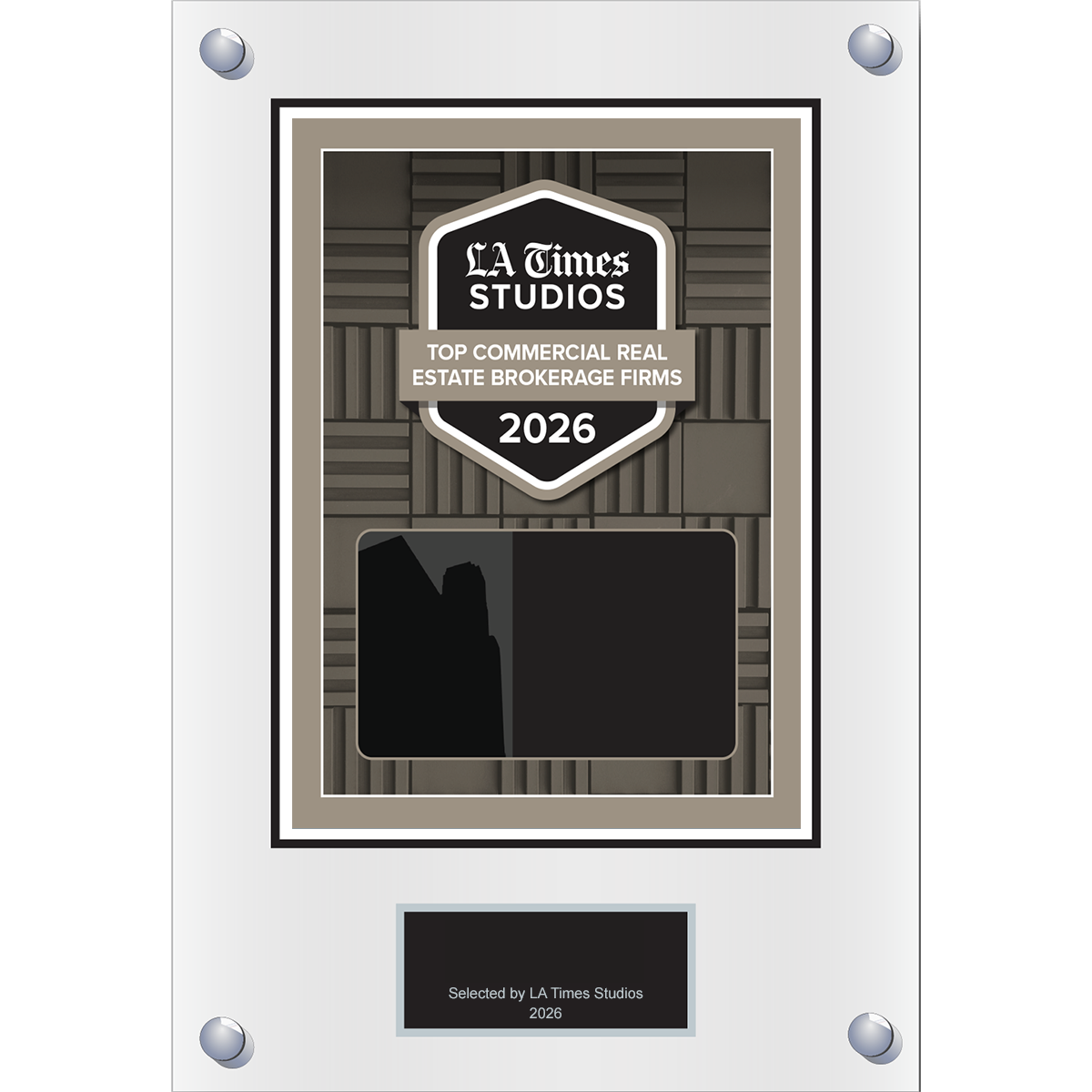2026 Top Commercial Real Estate Brokerage Firms – Plaque (With or Without Photo)