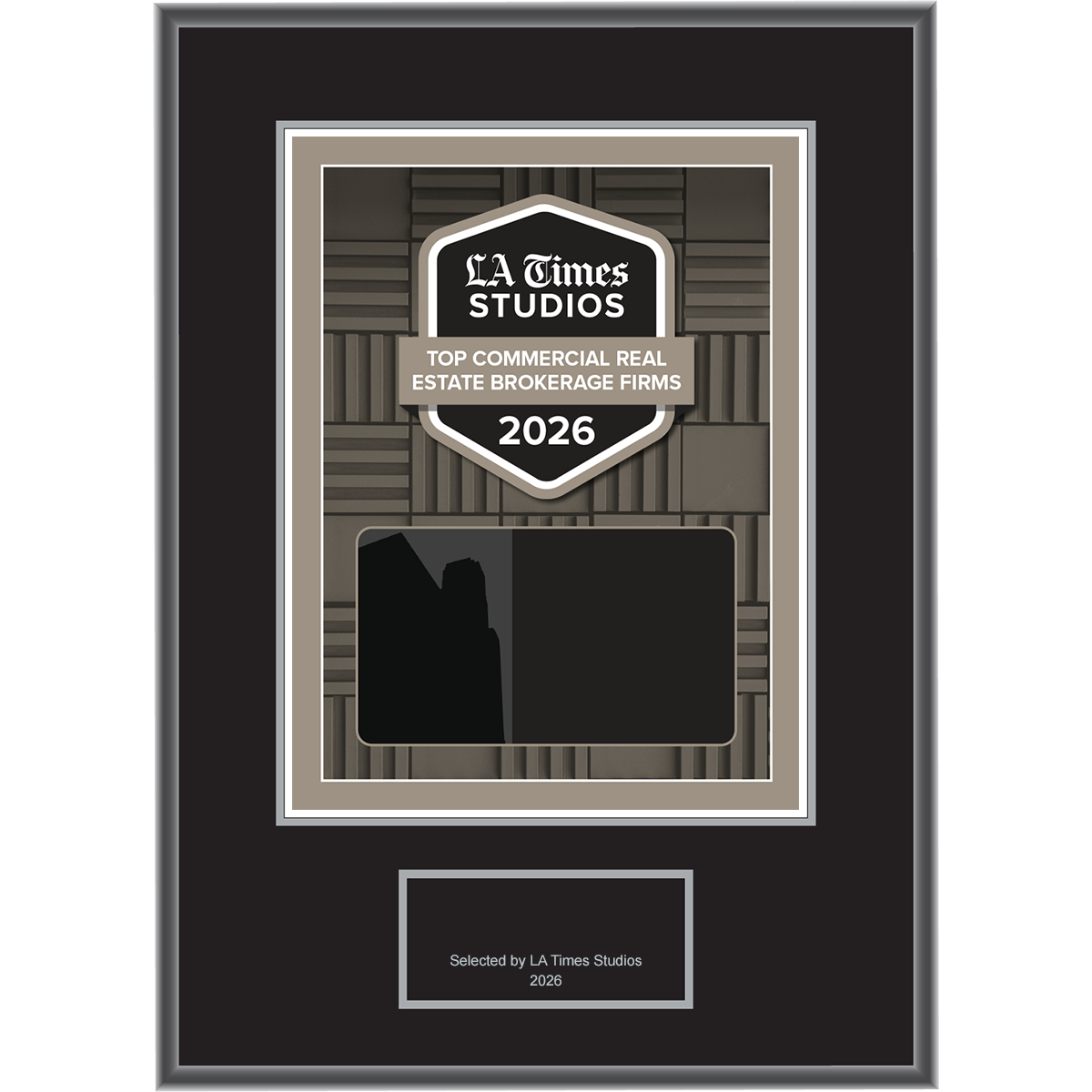 2026 Top Commercial Real Estate Brokerage Firms – Plaque (With or Without Photo)
