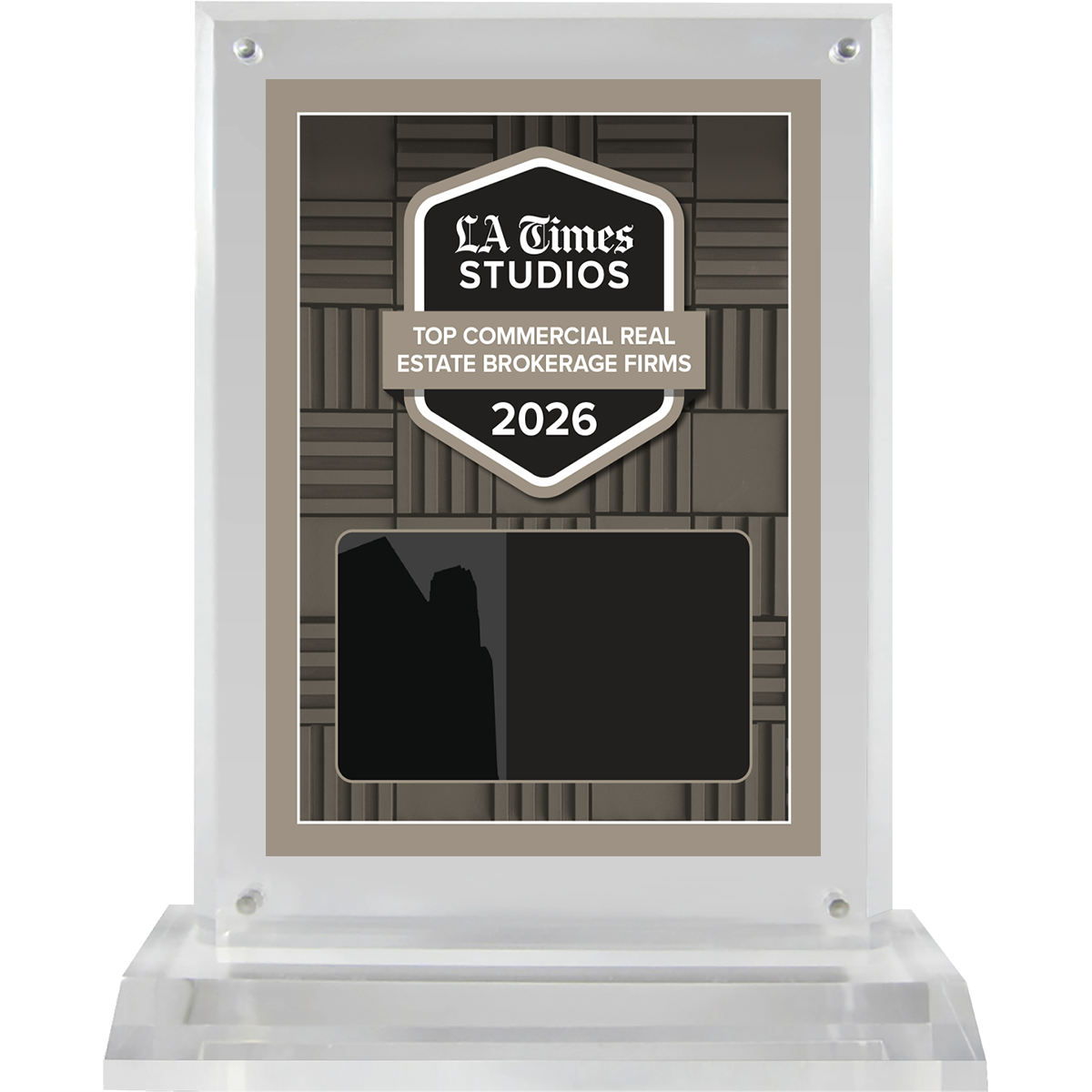 2026 Top Commercial Real Estate Brokerage Firms – Plaque (With or Without Photo)