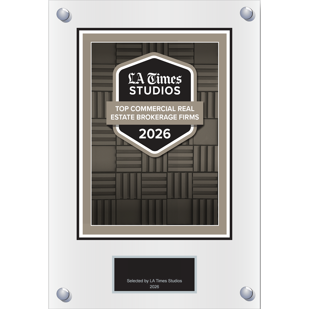 2026 Top Commercial Real Estate Brokerage Firms – Logo (Plaque included)