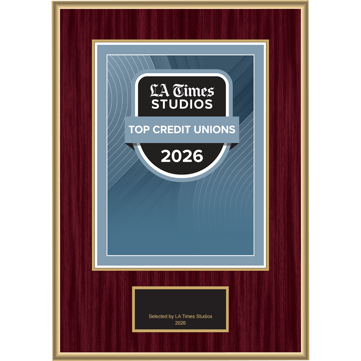 2026 Top Credit Unions – Logo (Plaque included)