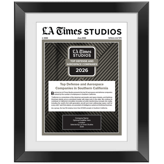 2026 Top Defense & Aerospace Companies – Article in Black Frame