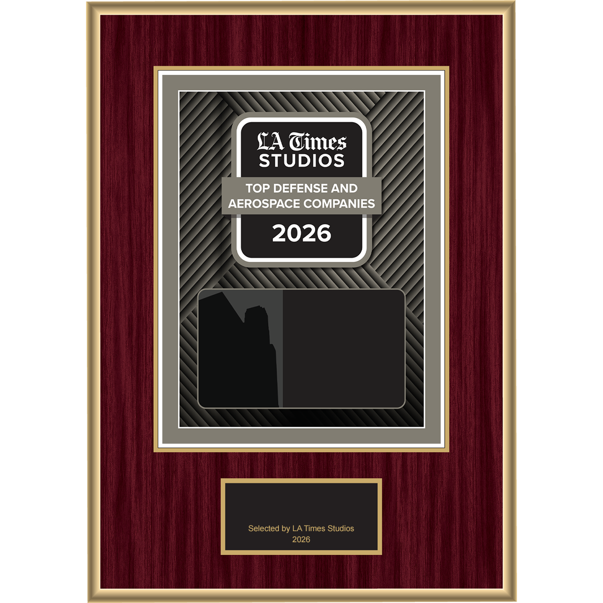 2026 Top Defense & Aerospace Companies – Plaque (With or Without Photo)