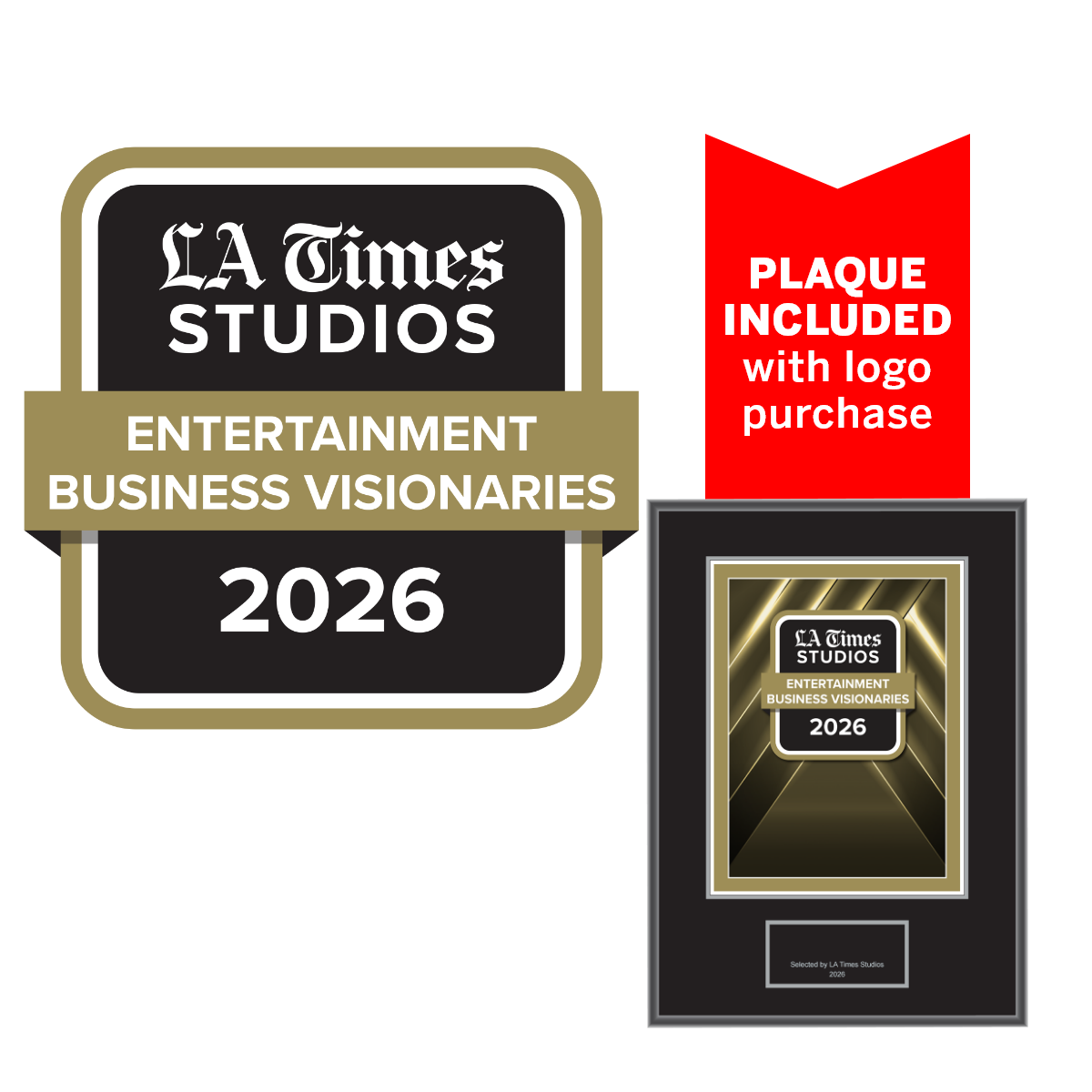 2026 Top Entertainment Business Visionaries – Logo (Plaque included)