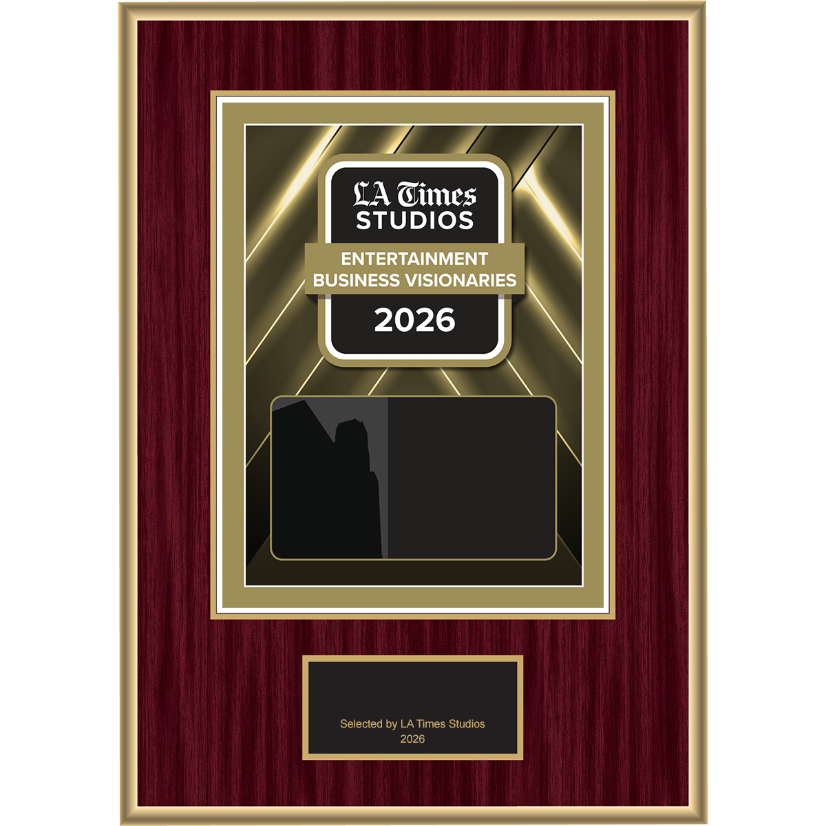 2026 Top Entertainment Business Visionaries – Plaque (With or Without Photo)