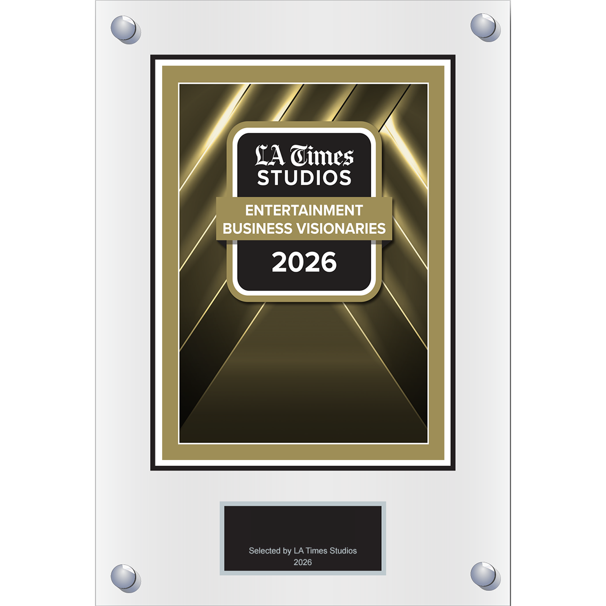 2026 Top Entertainment Business Visionaries – Logo (Plaque included)