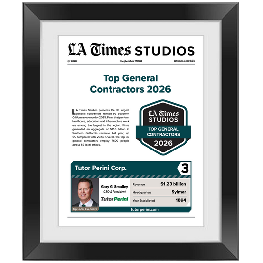 2026 Top General Contractors – Article in Black Frame