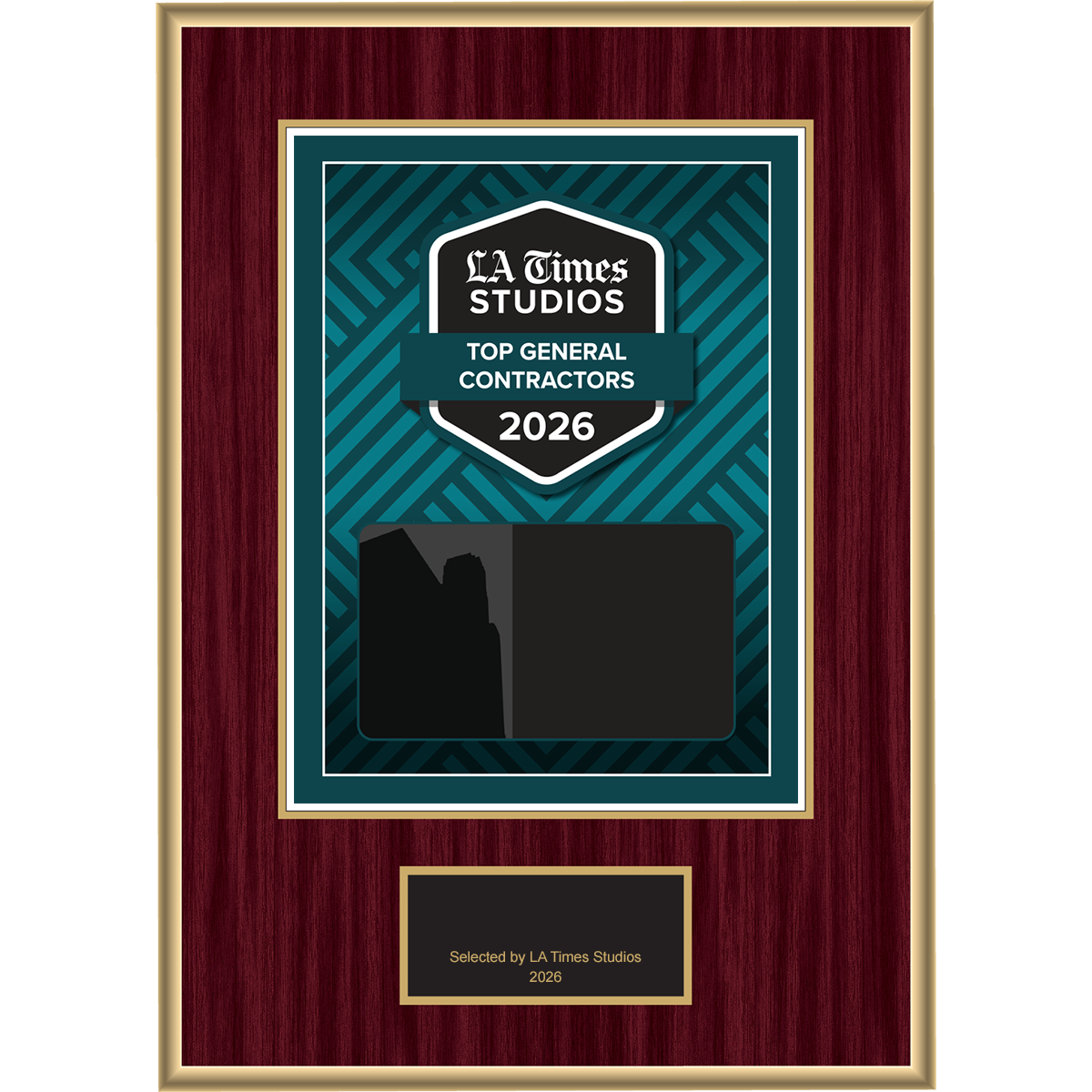 2026 Top General Contractors – Plaque (With or Without Photo)
