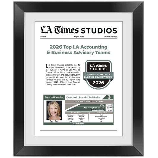 2026 Top LA Accounting & Business Advisory Firms – Article in Black Frame