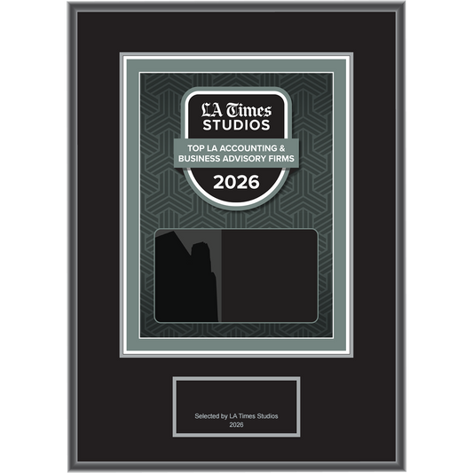 2026 Top LA Accounting & Business Advisory Firms – Plaque (With or Without Photo)