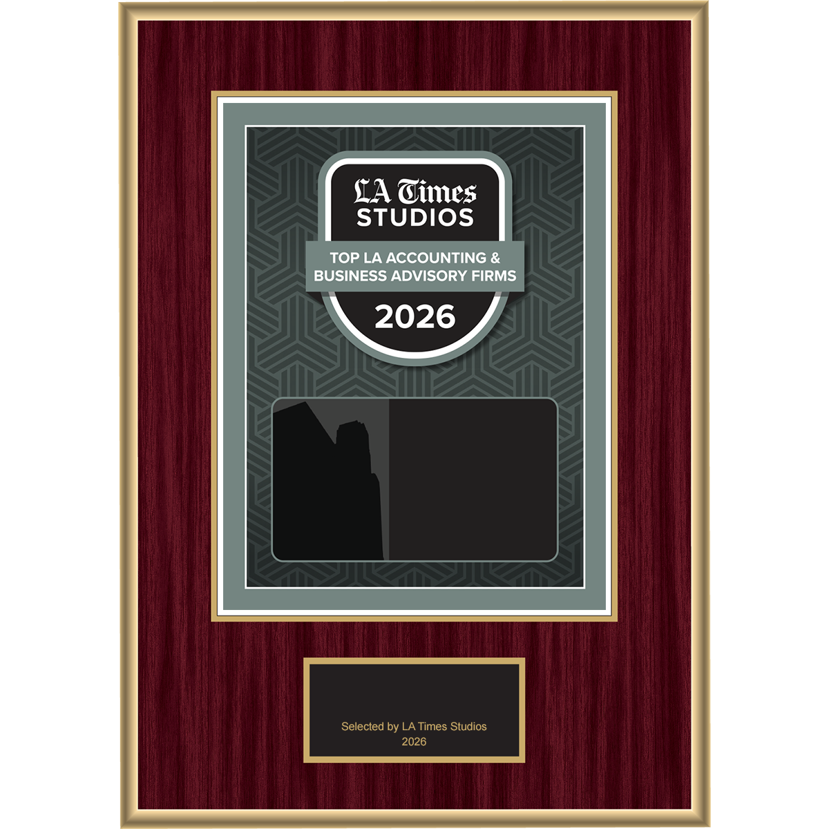 2026 Top LA Accounting & Business Advisory Firms – Plaque (With or Without Photo)