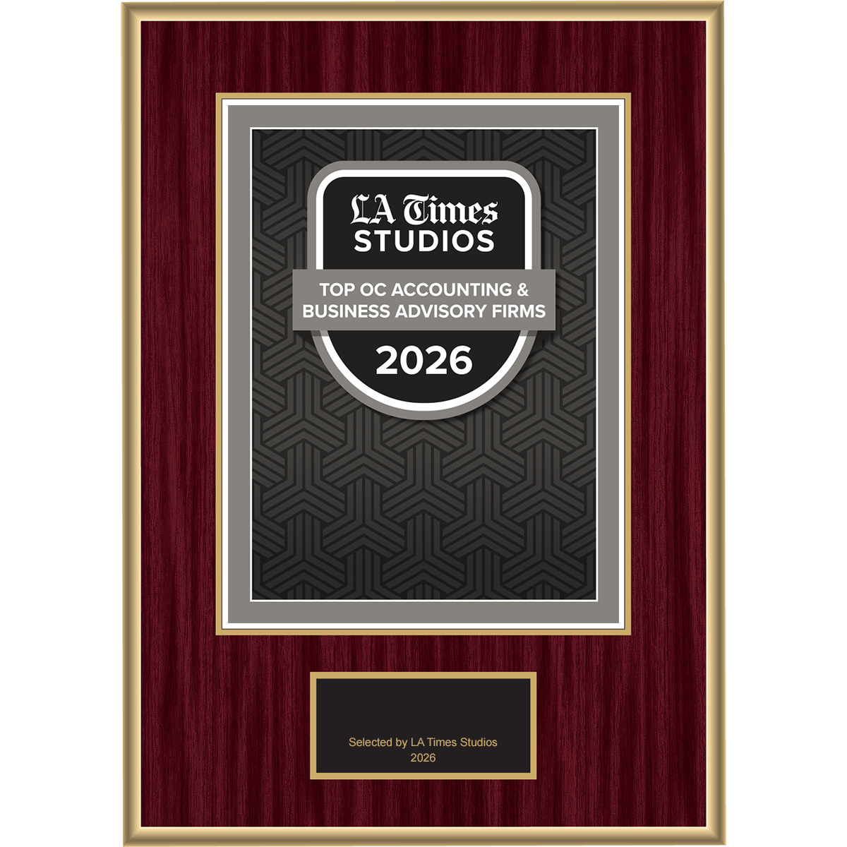 2026 Top LA Accounting & Business Advisory Firms – Logo (Plaque included)