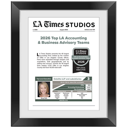 2026 Top LA Accounting & Business Advisory Firms: Top Local Executive – Article in Black Frame