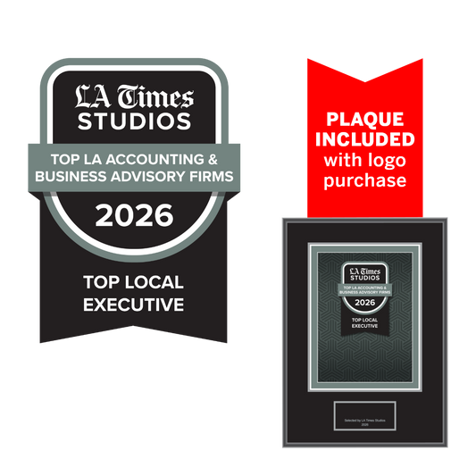 2026 Top LA Accounting & Business Advisory Firms: Top Local Executive – Logo (Plaque included)