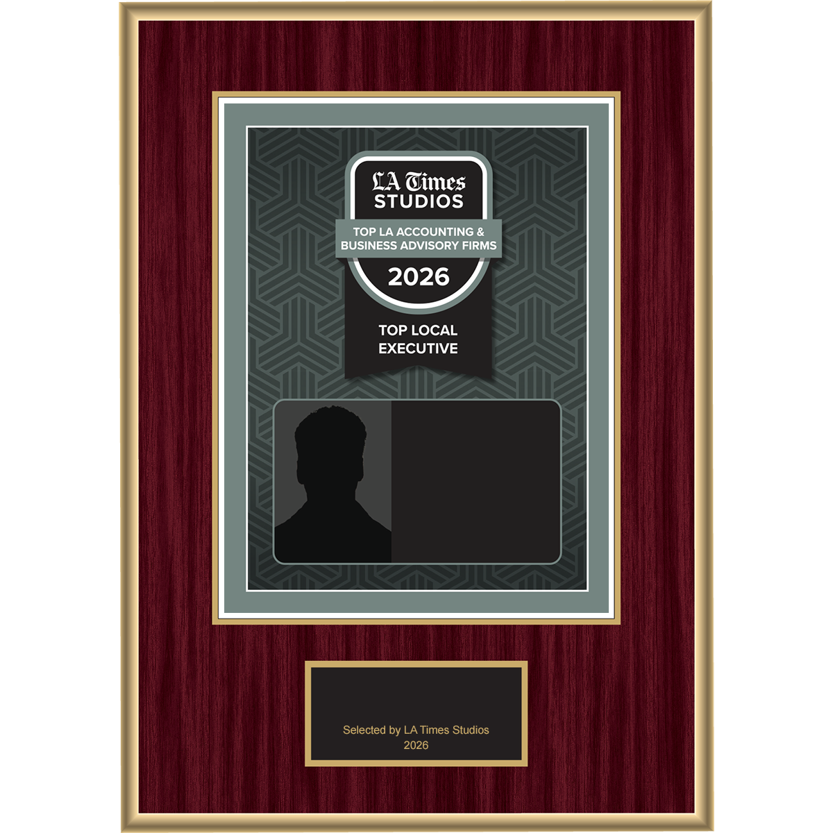 2026 Top LA Accounting & Business Advisory Firms: Top Local Executive – Plaque (With or Without Photo)