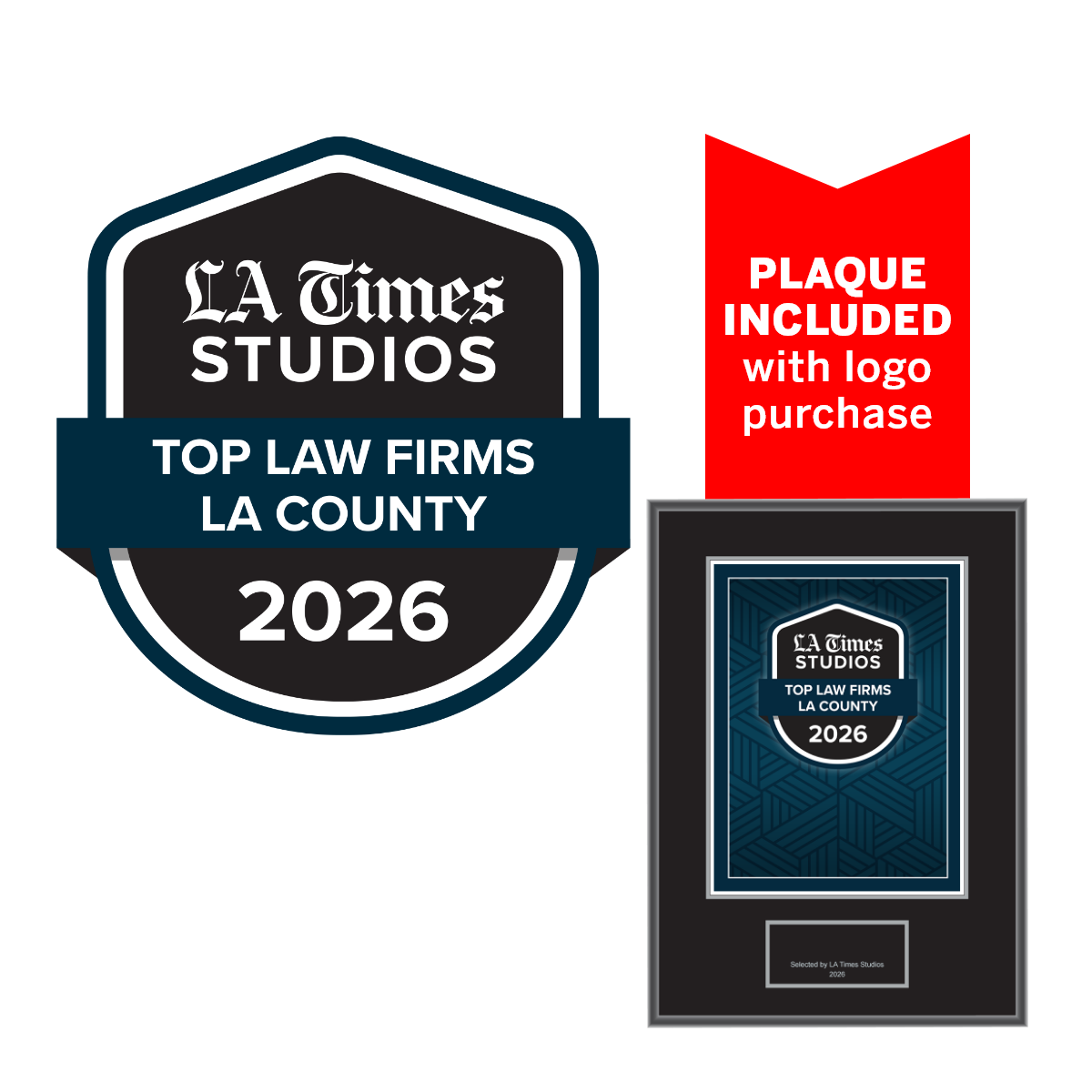 2026 Top Law Firms LA County – Logo (Plaque included)