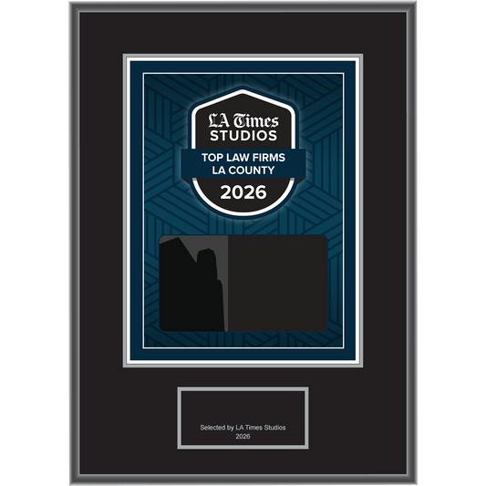 2026 Top Law Firms LA County – Plaque (With or Without Photo)