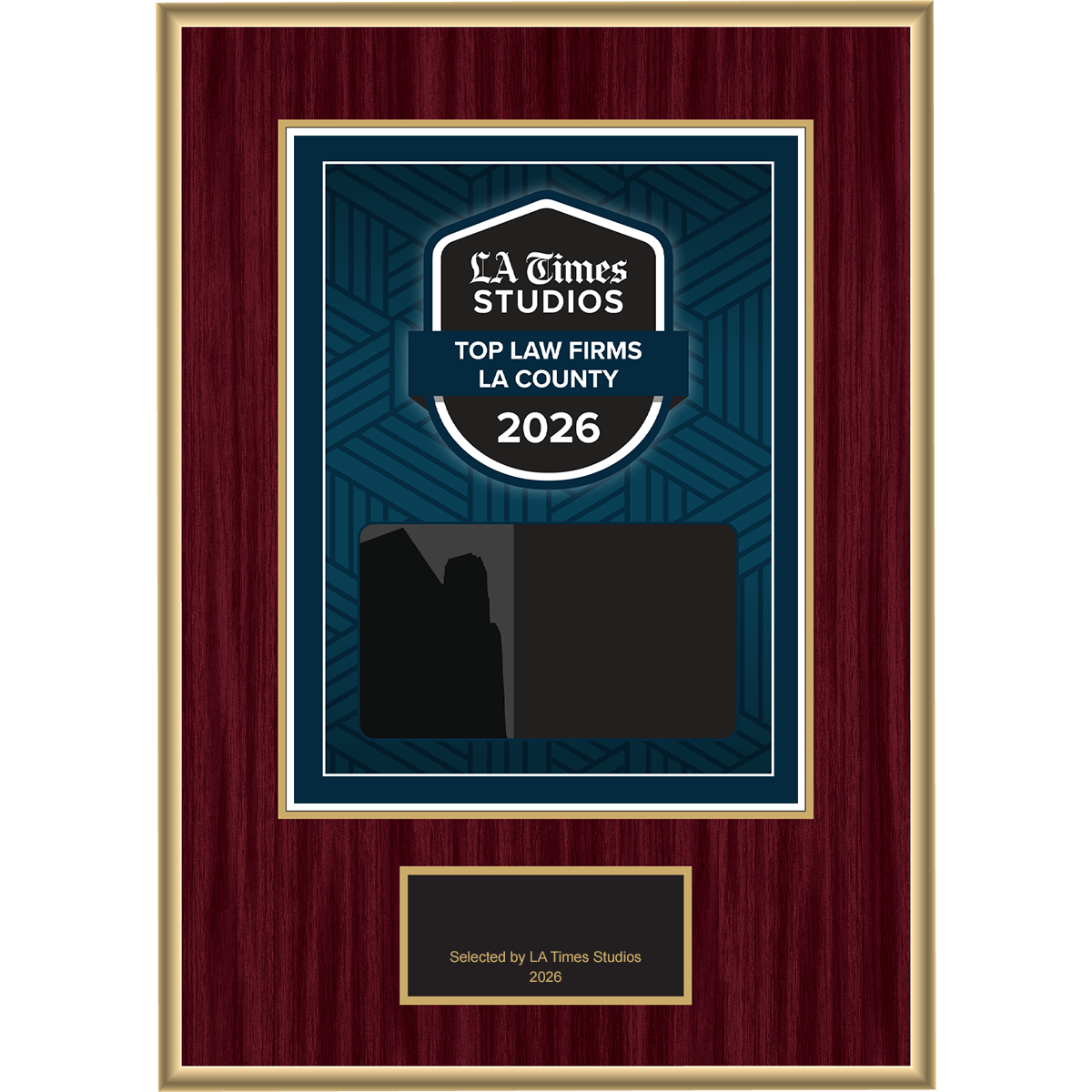 2026 Top Law Firms LA County – Plaque (With or Without Photo)