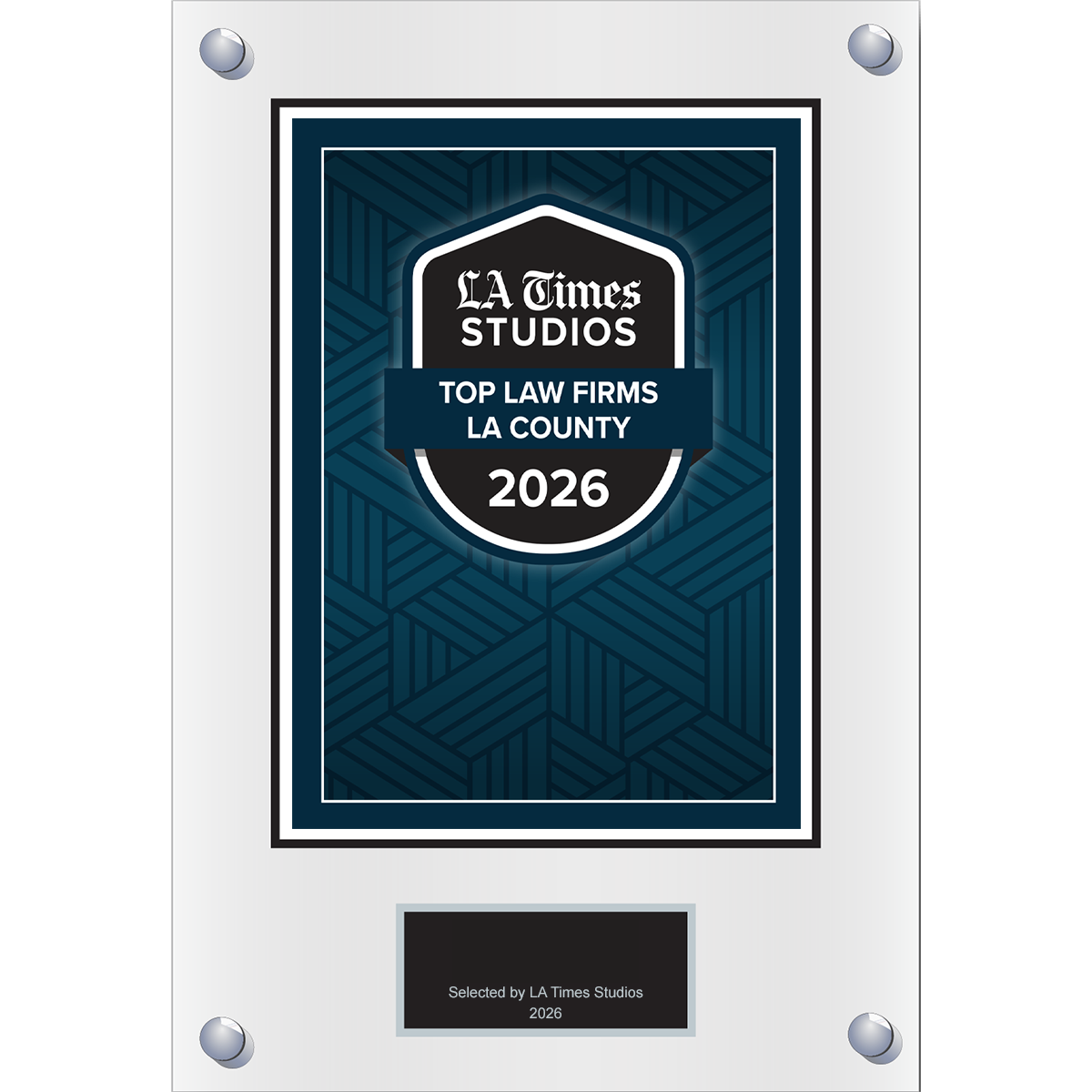 2026 Top Law Firms LA County – Plaque (With or Without Photo)