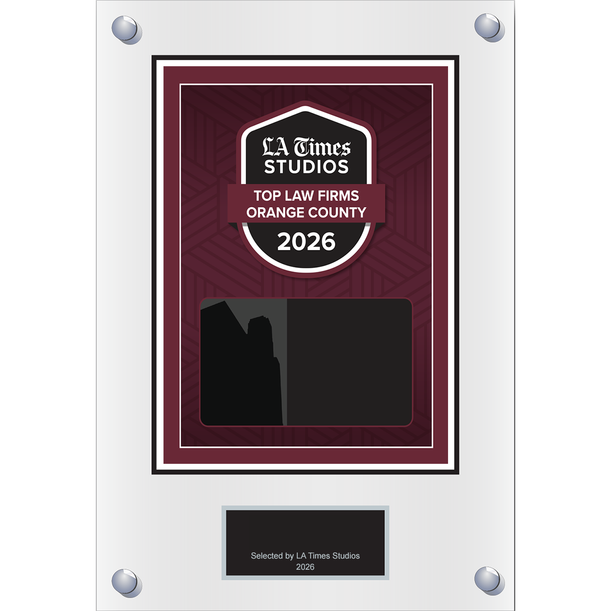 2026 Top Law Firms Orange County – Plaque (With or Without Photo)