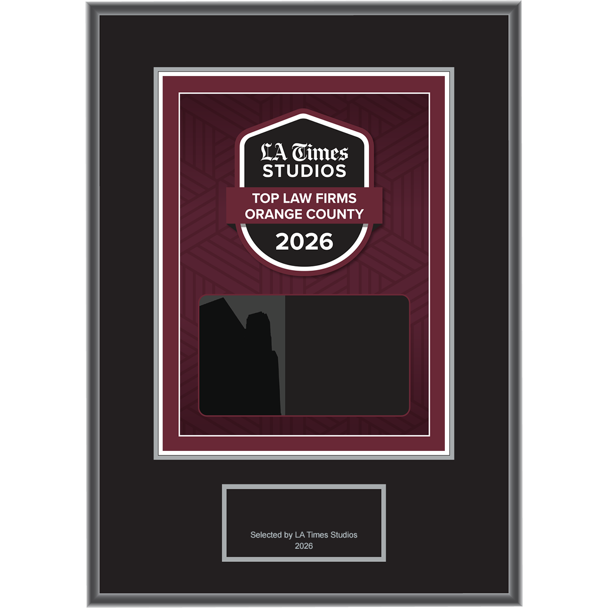 2026 Top Law Firms Orange County – Plaque (With or Without Photo)