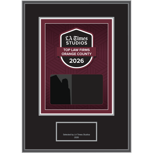 2026 Top Law Firms Orange County – Plaque (With or Without Photo)