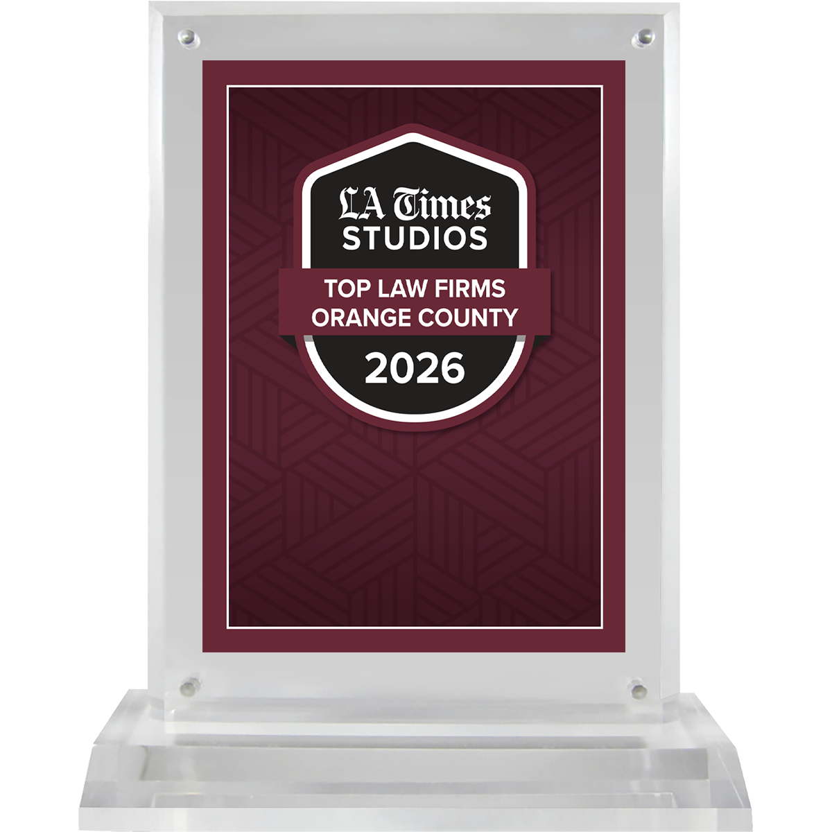 2026 Top Law Firms Orange County – Plaque (With or Without Photo)