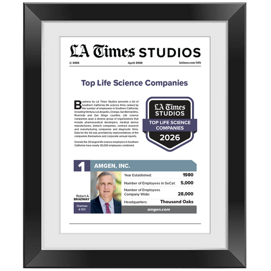 2026 Top Life Sciences Companies – Article in Black Frame