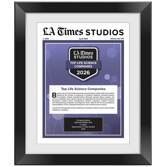 2026 Top Life Sciences Companies – Article in Black Frame