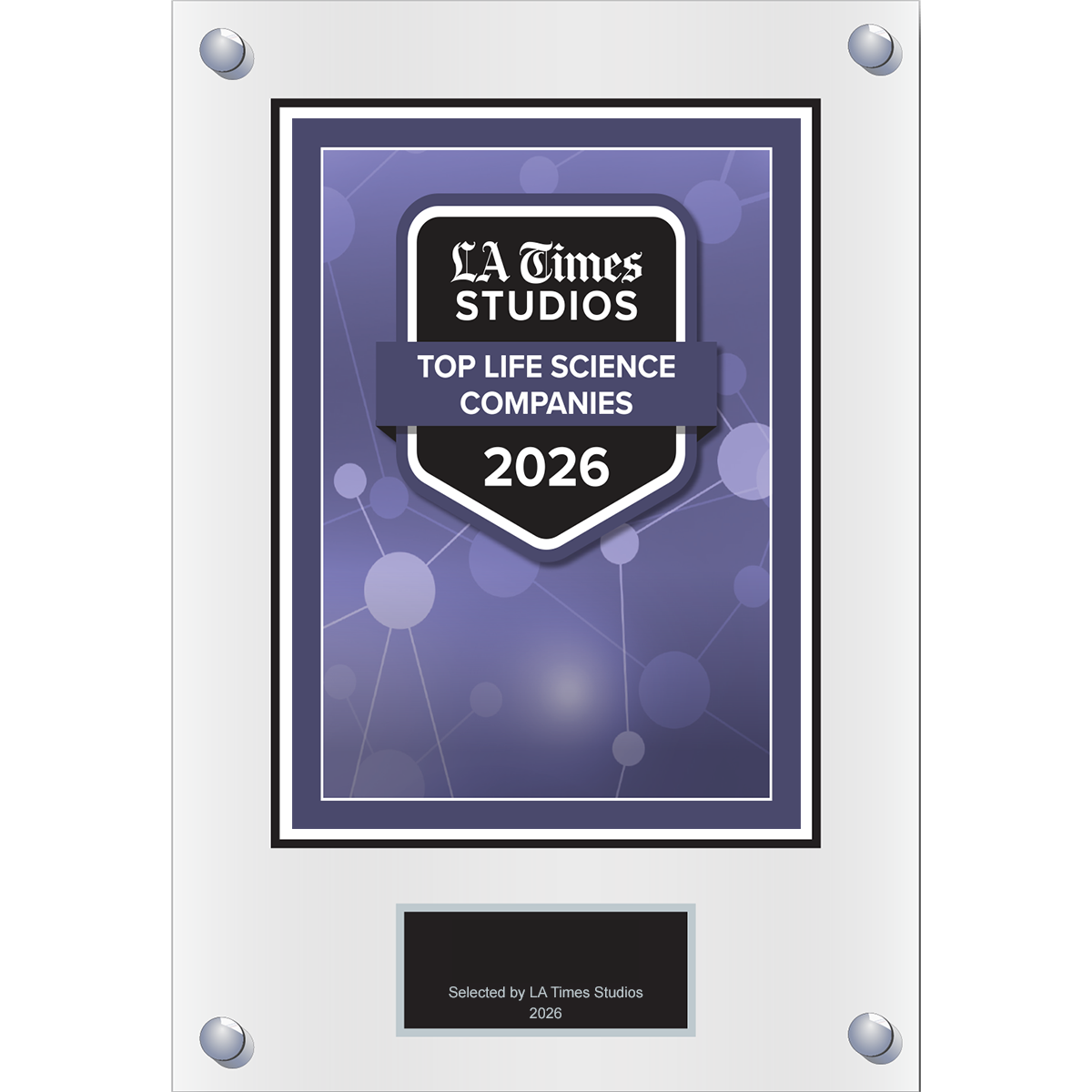 2026 Life Sciences Companies – Plaque (With or Without Photo)