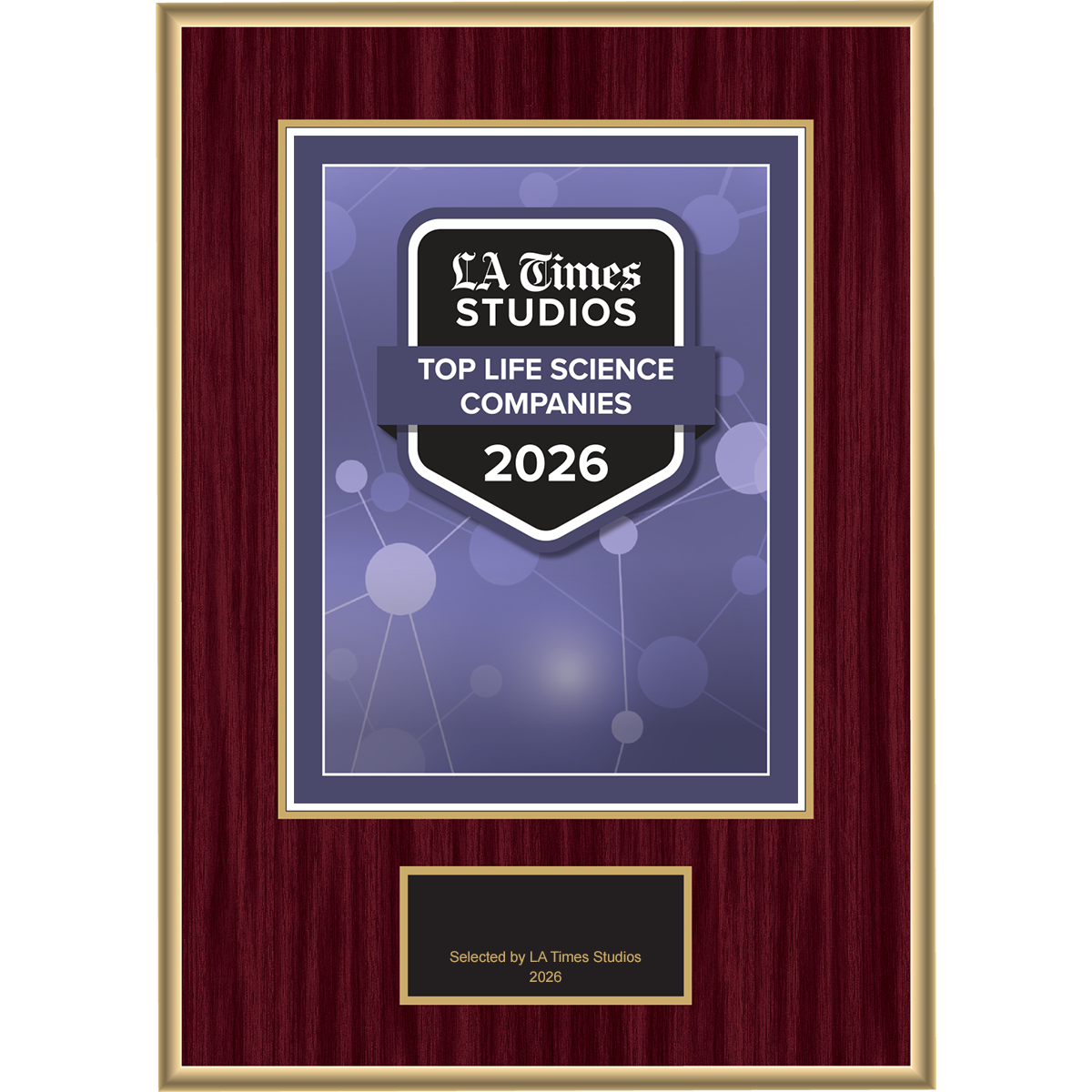 2026 Life Sciences Companies – Plaque (With or Without Photo)