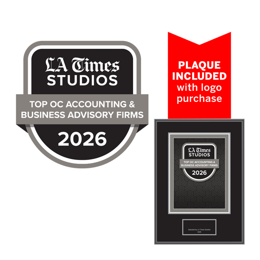 2026 Top OC Accounting & Business Advisory Firms – Logo (Plaque included)