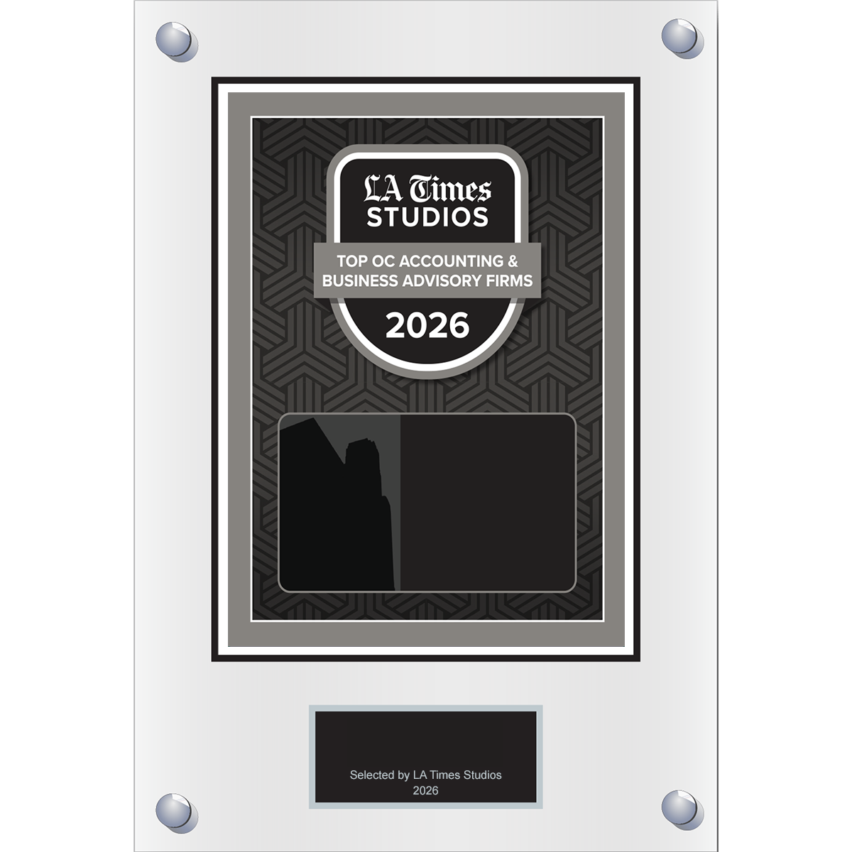 2026 Top OC Accounting & Business Advisory Firms – Plaque (With or Without Photo)