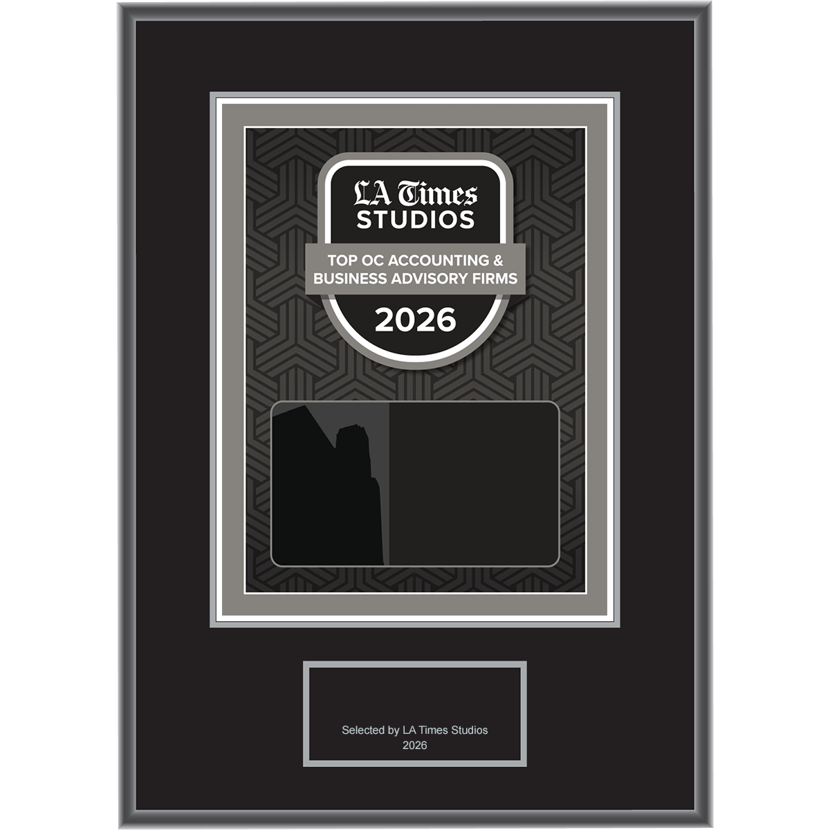 2026 Top OC Accounting & Business Advisory Firms – Plaque (With or Without Photo)