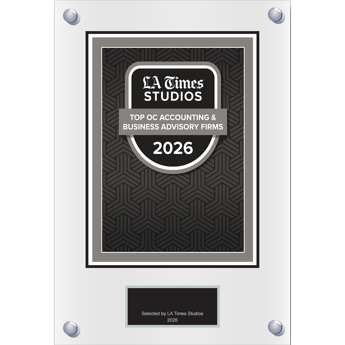 2026 Top OC Accounting & Business Advisory Firms – Logo (Plaque included)