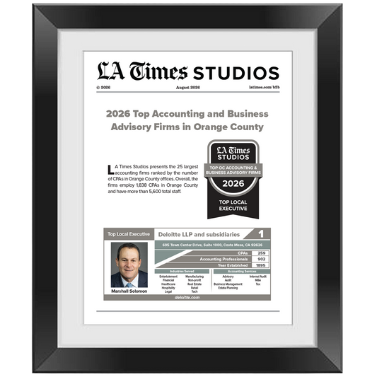 2026 Top OC Accounting & Business Advisory Firms: Top Local Executive – Article in Black Frame