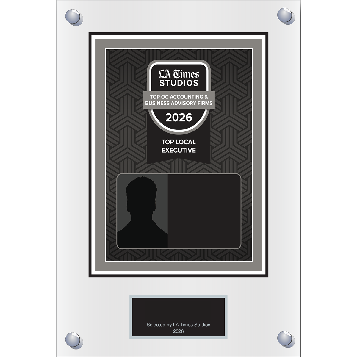 2026 Top OC Accounting & Business Advisory Firms: Top Local Executive – Plaque (With or Without Photo)