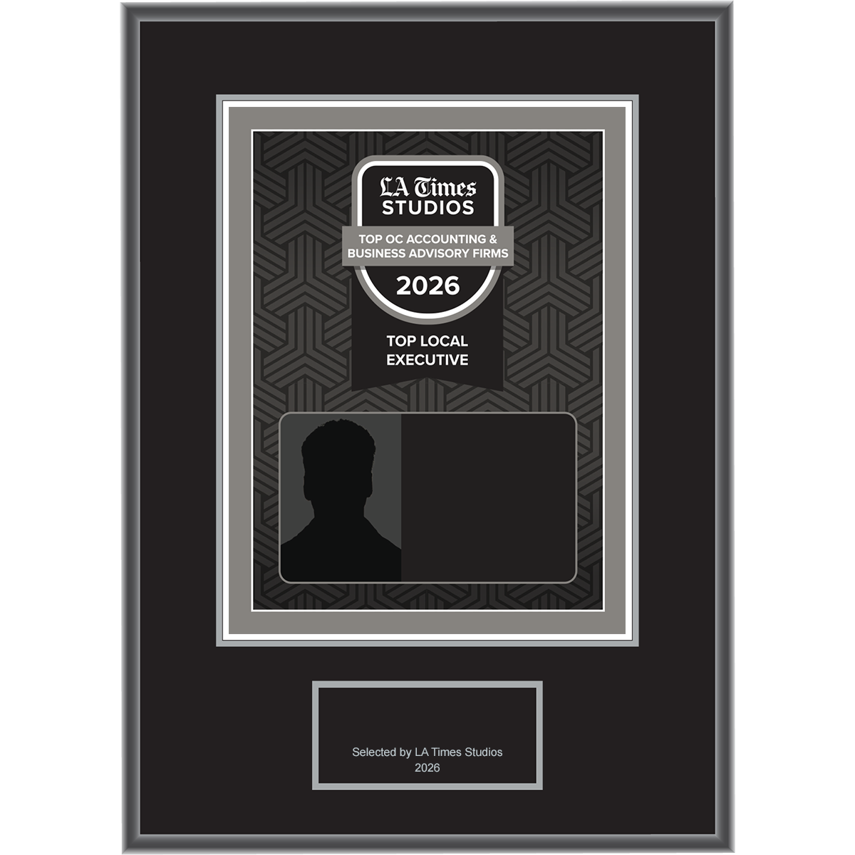 2026 Top OC Accounting & Business Advisory Firms: Top Local Executive – Plaque (With or Without Photo)