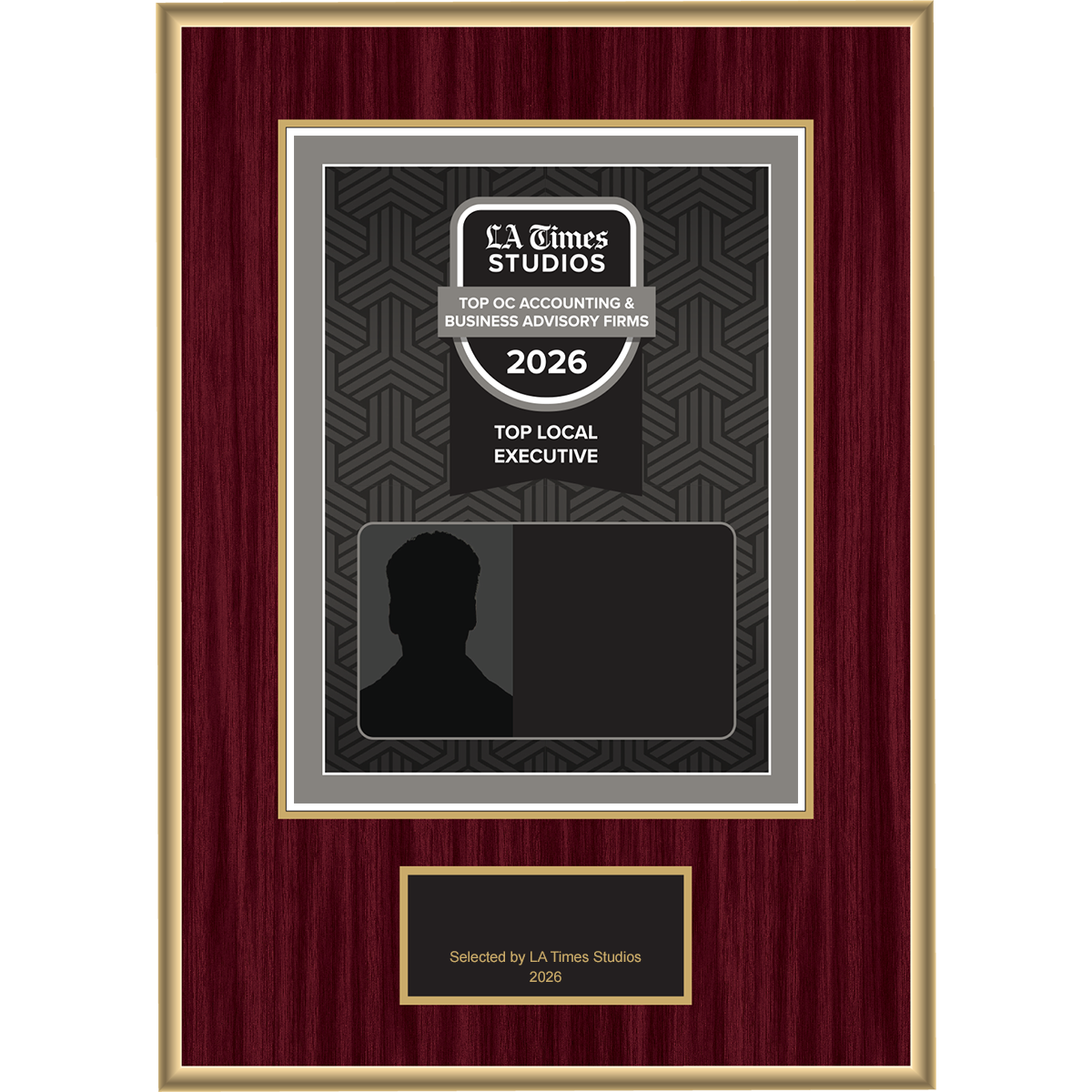 2026 Top OC Accounting & Business Advisory Firms: Top Local Executive – Plaque (With or Without Photo)