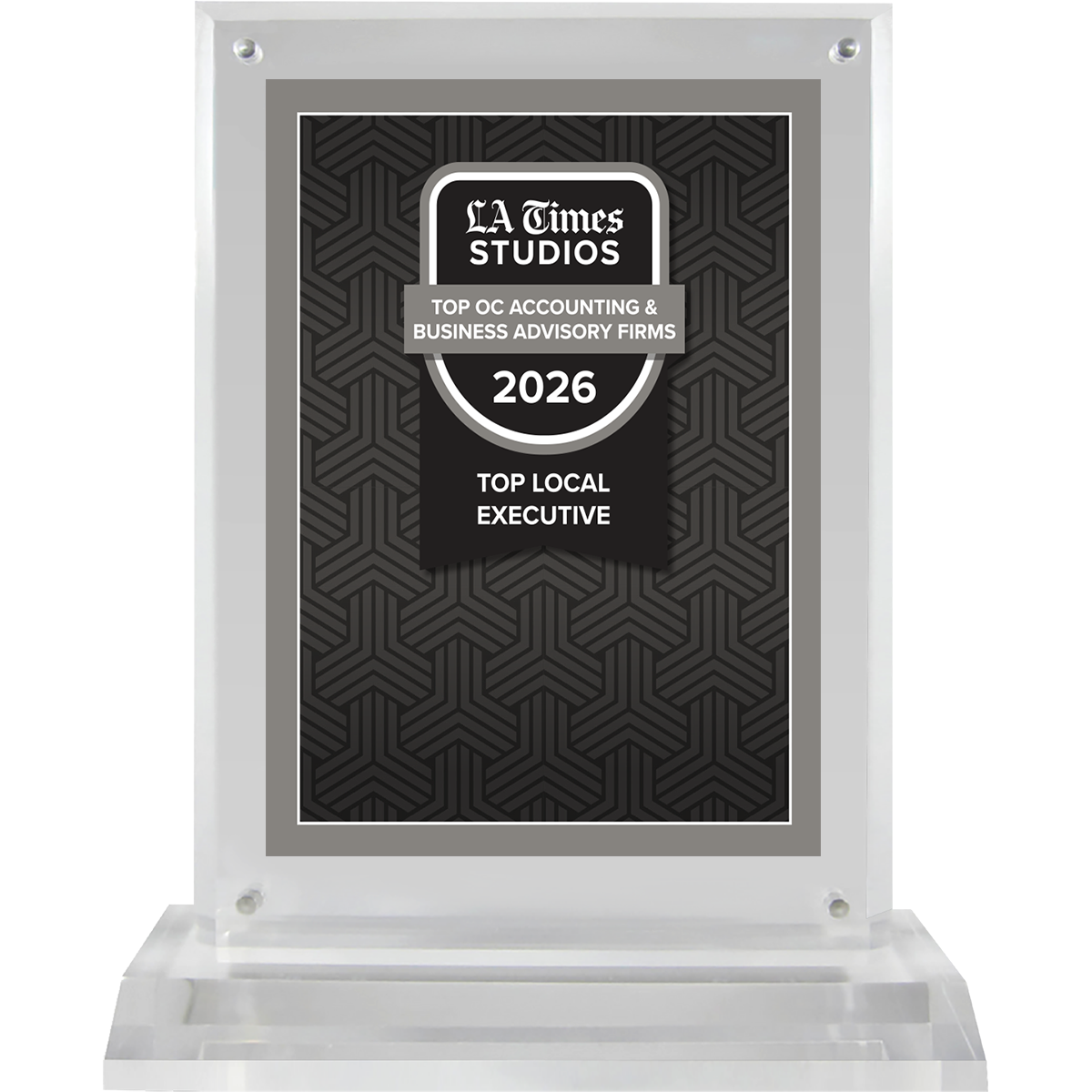 2026 Top OC Accounting & Business Advisory Firms: Top Local Executive – Logo (Plaque included)